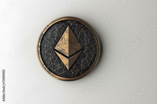 Ethereum golden token photo