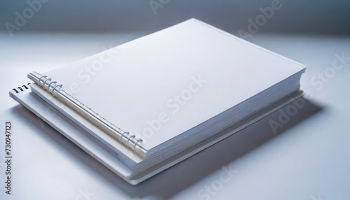 mockup of white book notebook copybook blank notepad cover on white background layout mock up ready for your design preview