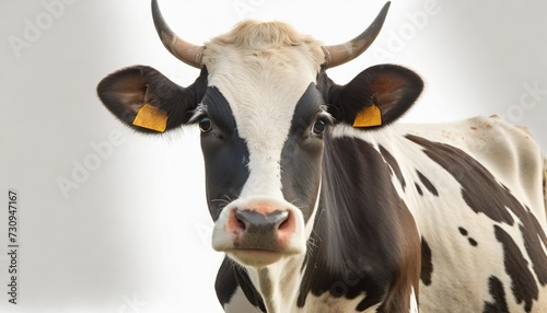 cow on white background generative ai