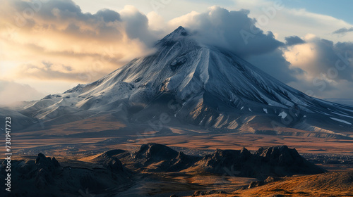 Volcano landscape. 