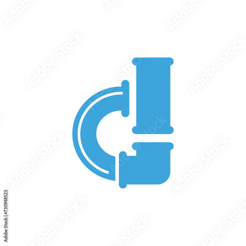 letter d plumbing logo vector design. photo
