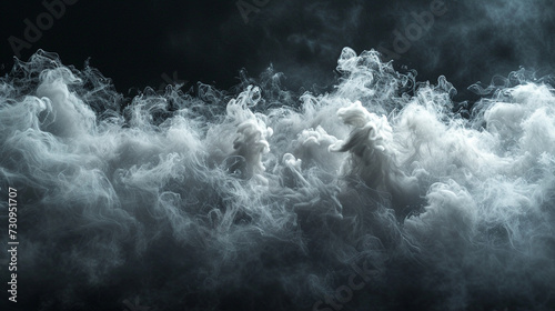 A dramatic scene of smoke plumes billowing against a stark background.