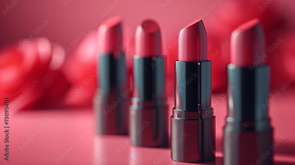 Crimson Symphony: A Collective of Scarlet Lipsticks Gracefully Assembled. Generative AI. Crimson Symphony: A Collective of Scarlet Lipsticks Gracefully Assembled. Generative AI.