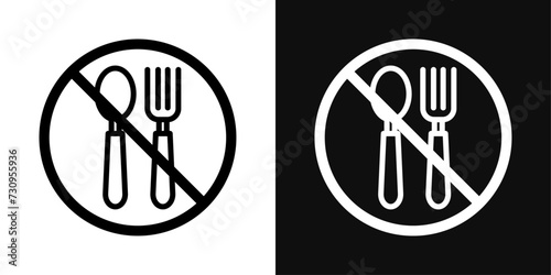 No food vector line icon illustration.