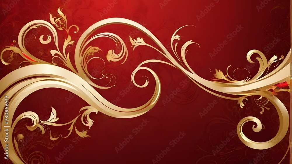 abstract red and gold background with swirls abstract red and gold background with swirls