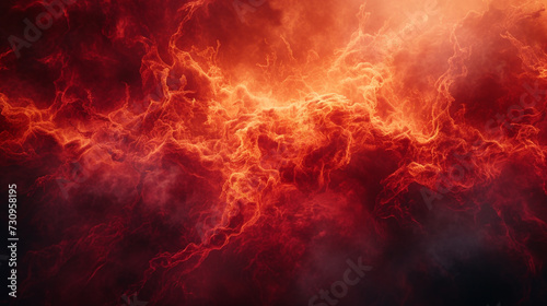 Abstract background - red lava flow. Black spotlight smoke stage entertainment background.