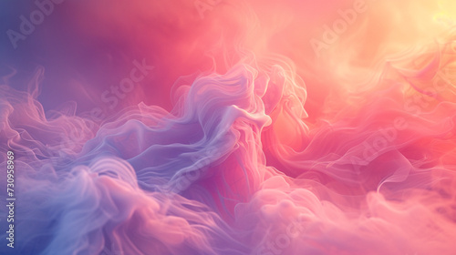 Soft color smoke illustration 3d rendering abstract background.