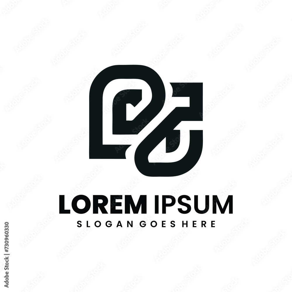 lorem ipsum line art logo design
