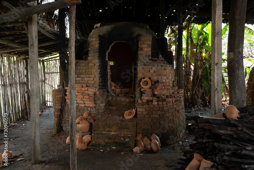 Internal view of a pottery in Maragogipinho, district of the city of Aratuipe, in Bahia. photo