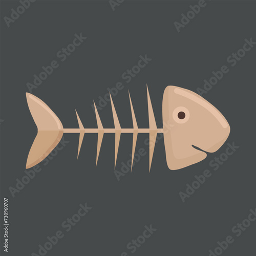 Fish fossil icon clipart avatar logotype isolated vector illustration