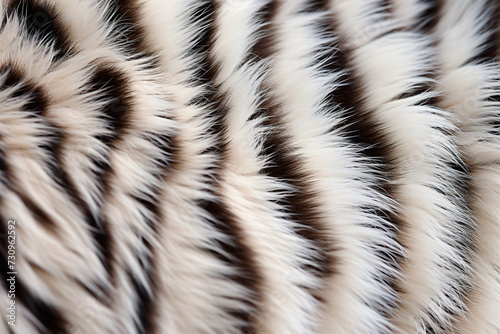 Striped fur close-up, white tiger, texture, background