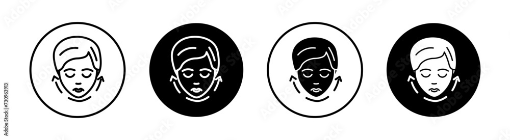 Facelift vector line icon illustration.