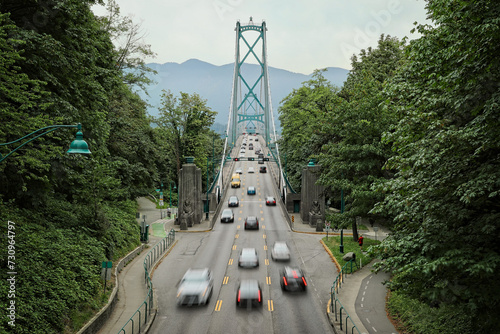 The famous Lions Gate Bridge in Vancouver, Canada