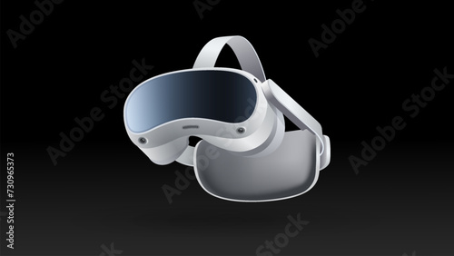 Pico High-tech Futuristic technology Advanced VR Glasses -Virtual reality device, 3 VR modern helmet-vector illustration