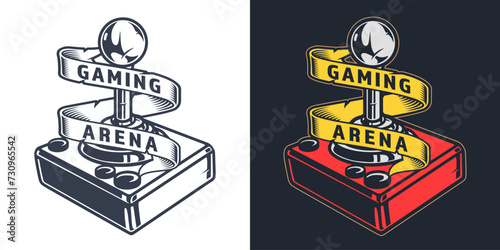 Gaming arena vintage style flyer