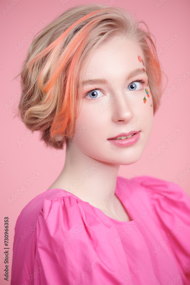 lovely girl in pink dress lovely girl in pink dress