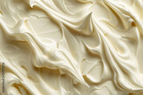 Wholesome Vanilla Yogurt Abstract, Top View