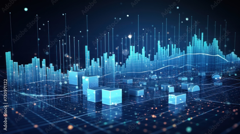 Representation of data analytics,charts, graphs and data driven insights emerging from a sea of information Representation of data analytics,charts, graphs and data driven insights emerging from a sea of information