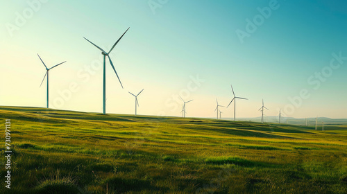 Green Power Haven: Wind Farm and Solar Installation Amid Nature