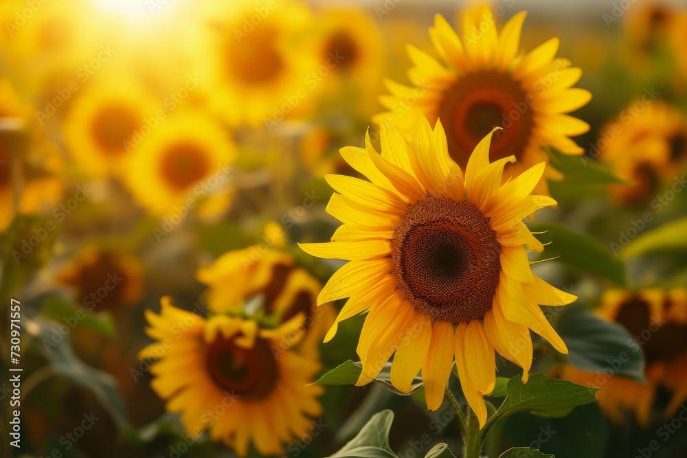 Sunflowers in Full Bloom: Spring Awakening