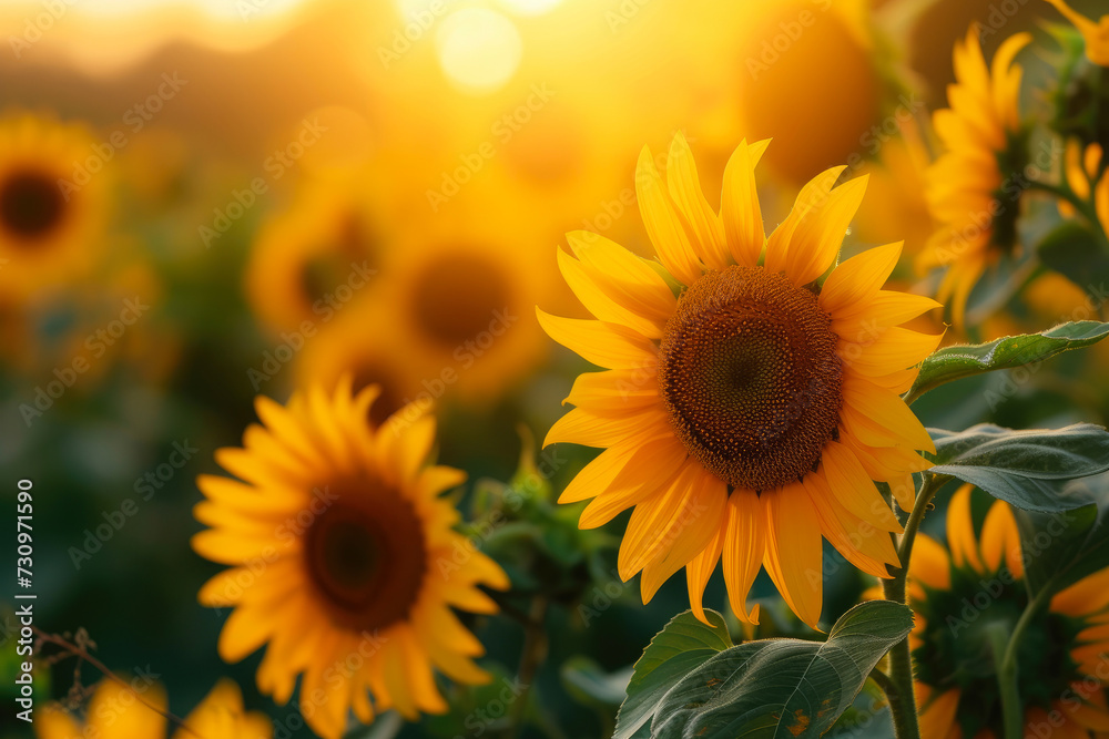 Obraz premium Spring's Cheerful Sunflowers in Bloom