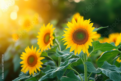Blooming Sunflowers  Embracing Spring