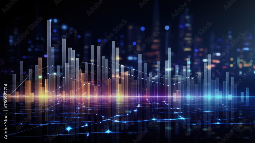 Representation of data analytics,charts, graphs and data driven insights emerging from a sea of information Representation of data analytics,charts, graphs and data driven insights emerging from a sea of information