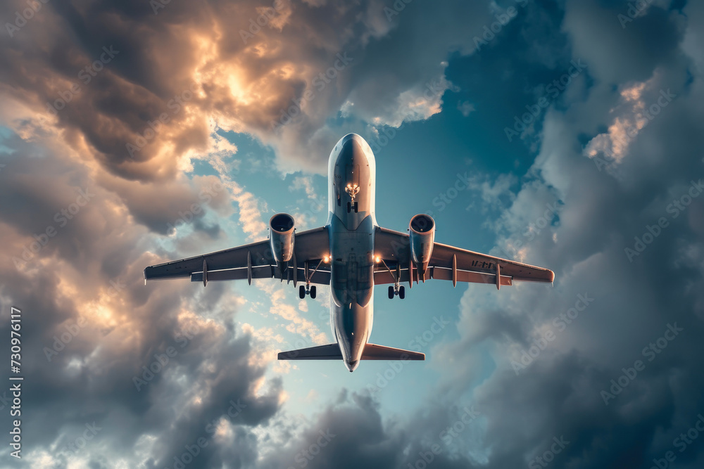 Expansive Skyline: Giant Plane in Flight Expansive Skyline: Giant Plane in Flight