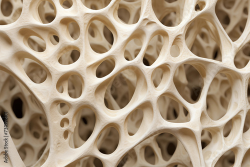 Close up of bone spongy structure