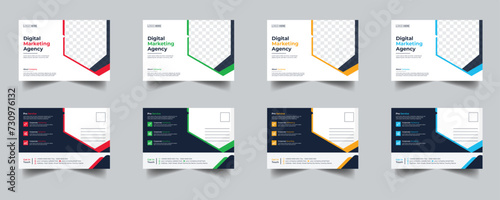 Modern Creative Corporate Post Card Template, Vector Template for Opening Invitation Editable, Professional Business Postcard Design, Event Card Design, Invitation Design, Direct Mail EDDM Template