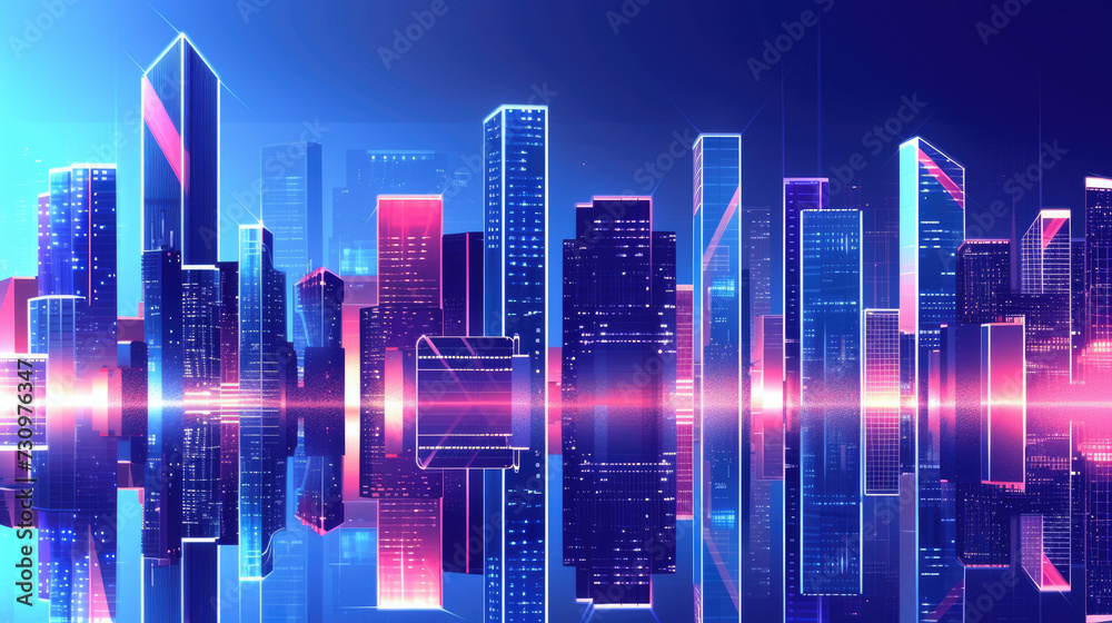 cityscape, skyscrapers, modern buildings as a business concept