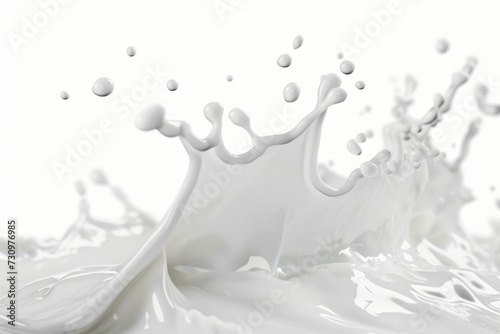 Milk splashes isolated on a white background