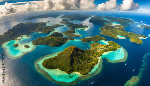 Archipel inspiré de Palau en Micronésie photo