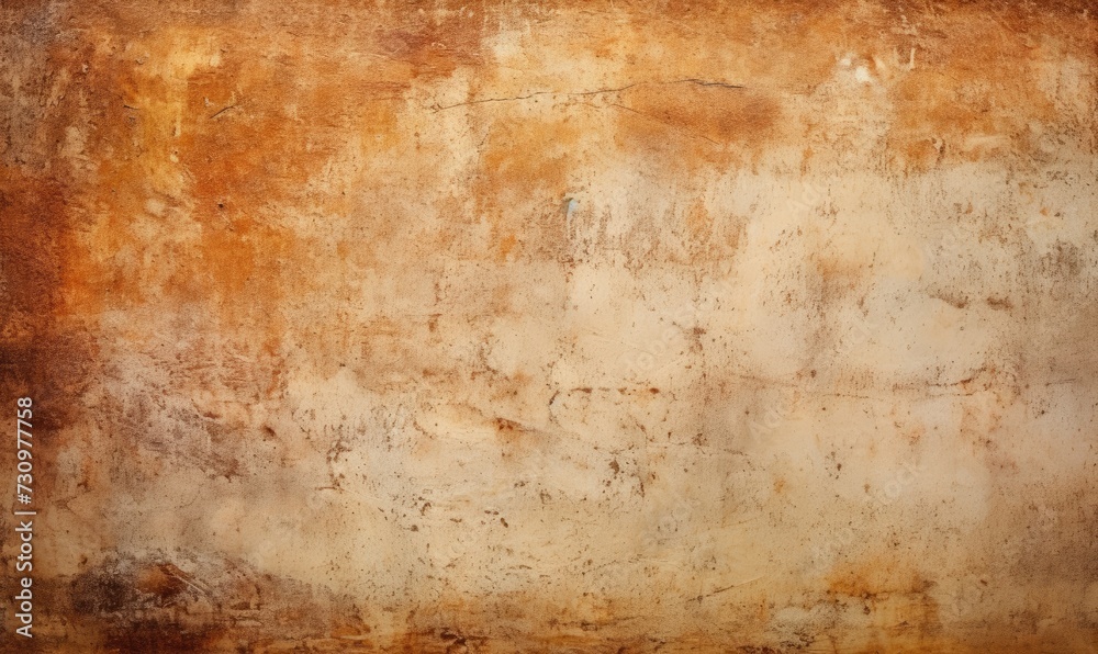 Rusty Elegance: A Weathered Wall with Hints of Brown and White