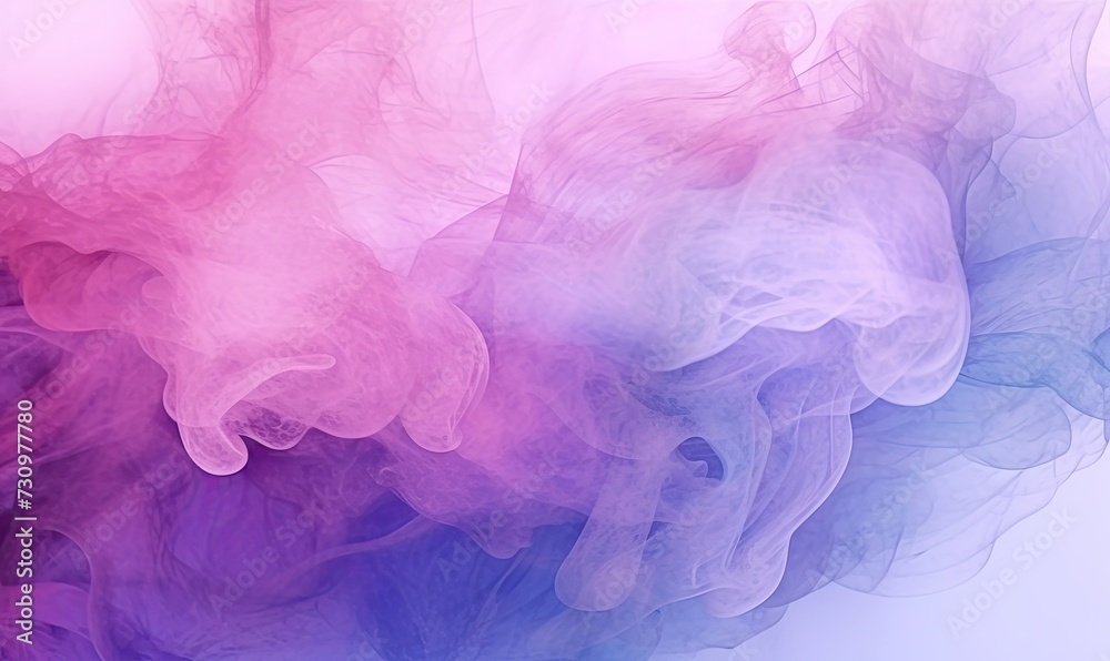 A Whimsical Dance of Pink and Blue Smoke in the Air