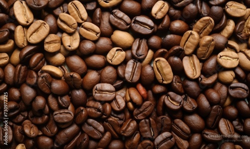Aromatic Roasted Coffee Beans With a Heap of Freshly Ground Beans