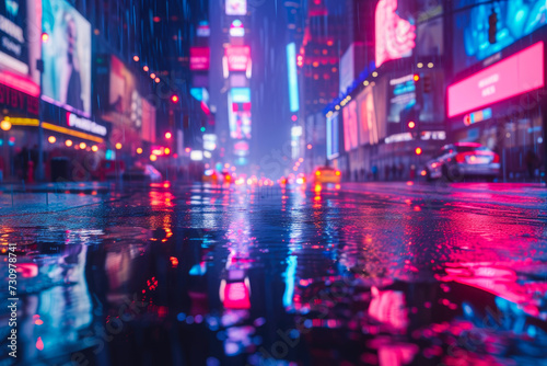 Electric Dreams: Intense Illumination in Cyber City © Andrii 