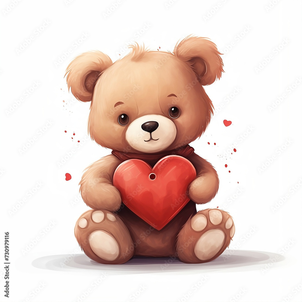 cute teddy bear holding a heart cute teddy bear holding a heart