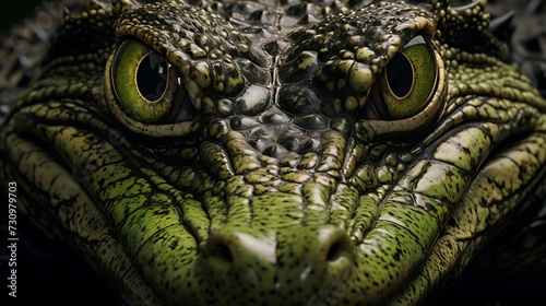 Close-up selfie portrait of a jocular crocodile