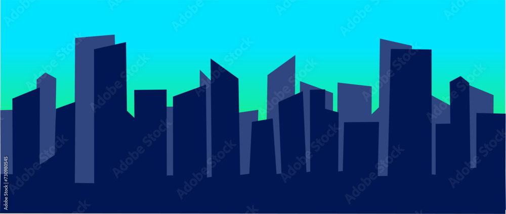 City building silhouette illustration