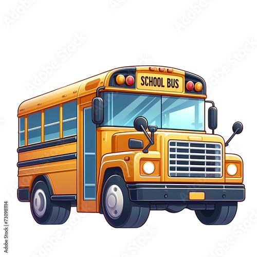 back to school, school bus illustration no background