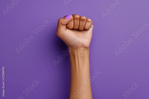 Womans Arm With Purple Background