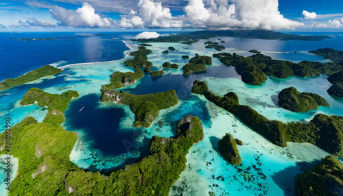 Archipel inspiré de Palau en Micronésie