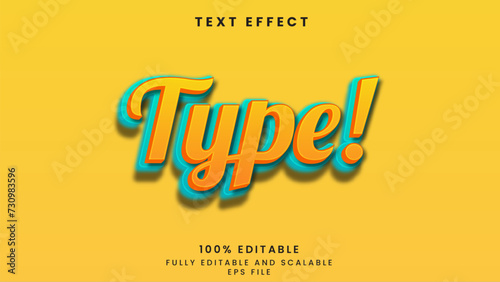 Type editable text effect	