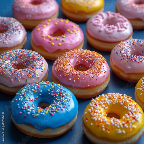 a bunch of doughnuts that are sitting on a table