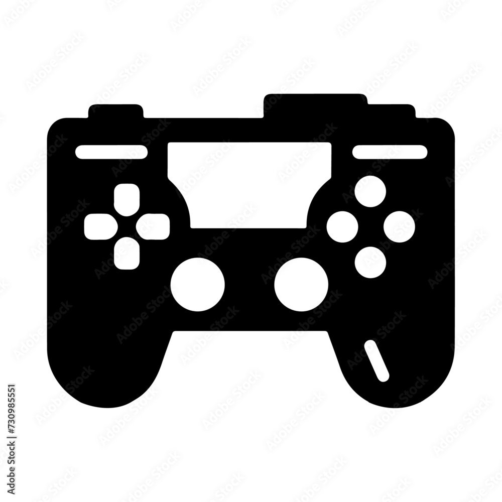 Game console icon symbol, flat illustration, white background Game console icon symbol, flat illustration, white background