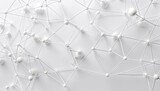 Abstract white network structure on white background Network concept