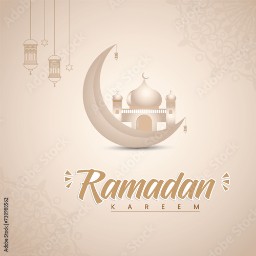 Ramadan mubarak islamic festival social media post template