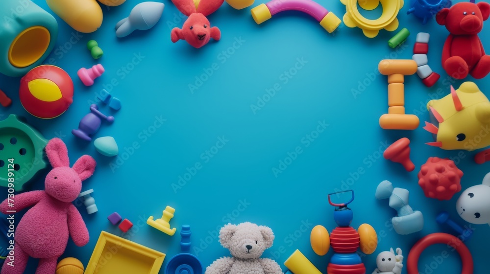 Obraz premium Baby kids toy frame background