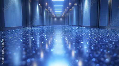 HD, clear photo shiny, blue smooth glossy sparkle floor 